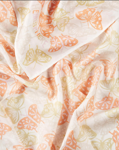 Hemisphere silk scarf 90 X 90 butterfly