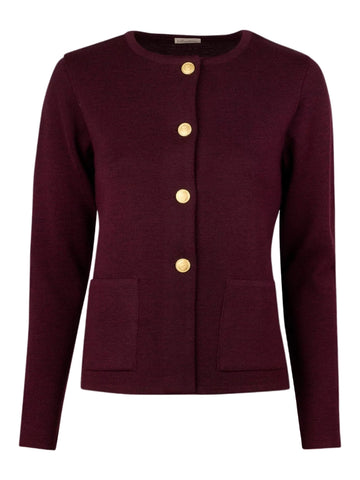 Stina cardi AW/26, bourgogne