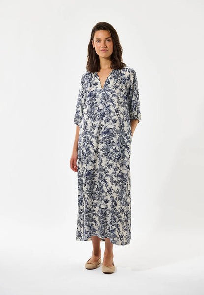SabrinaDea silk dress SS/26, Royal garden