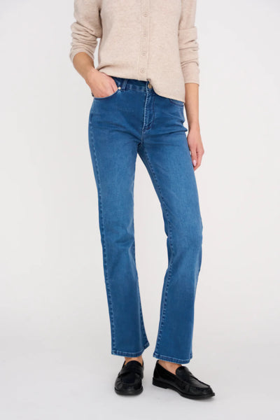 Jelena jeans, cropped, mid blue
