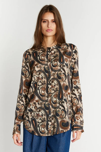 Heartmade Maple silk shirt AW26, paisley