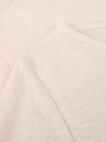 Stenstrøms hør T-shirt 3/4, beige