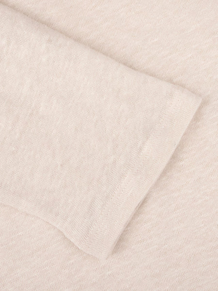 Stenstrøms hør T-shirt 3/4, beige