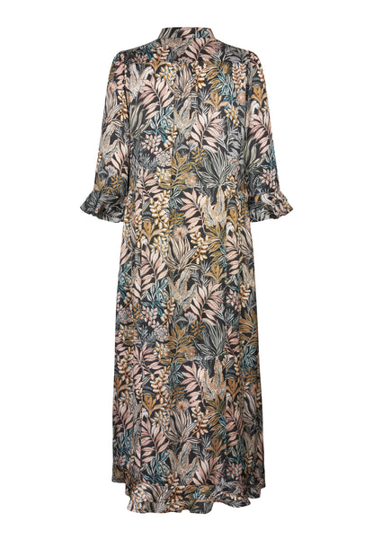 RosannaDea long silk dress AW/25 Sencha Black