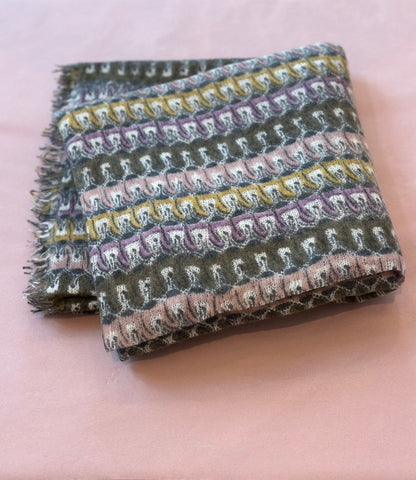 Hemisphere cashmere scarf, 90X200, fluffy multi