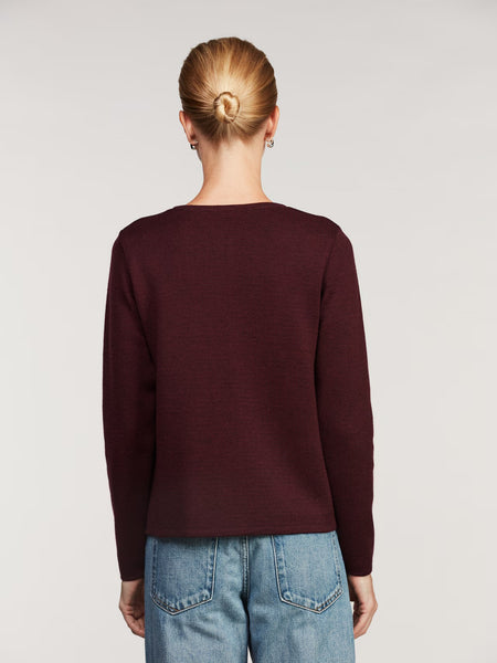 Stina cardi AW/26, bourgogne