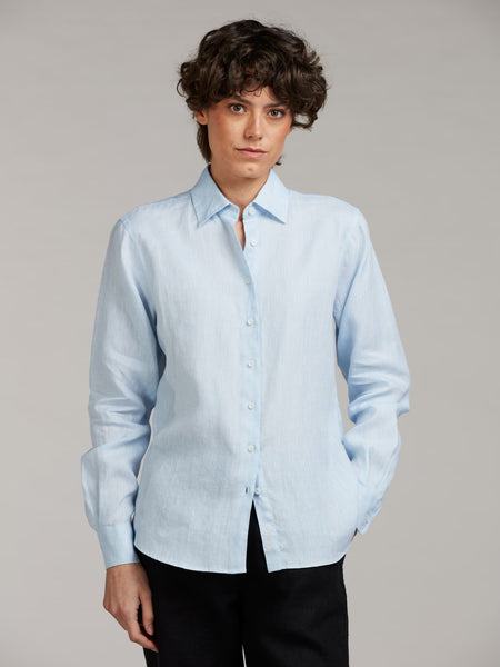 Siri linen shirt SS/26, Lt blue