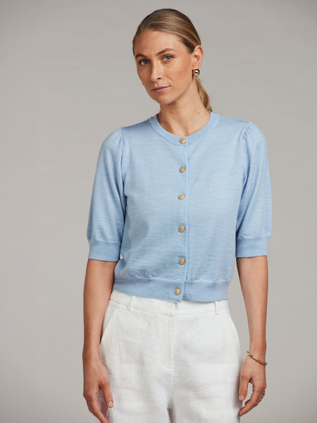 Lydia knit cardigan, SS26, Blue