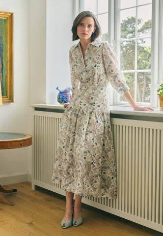 Palmadea linen dress, Petite fleur