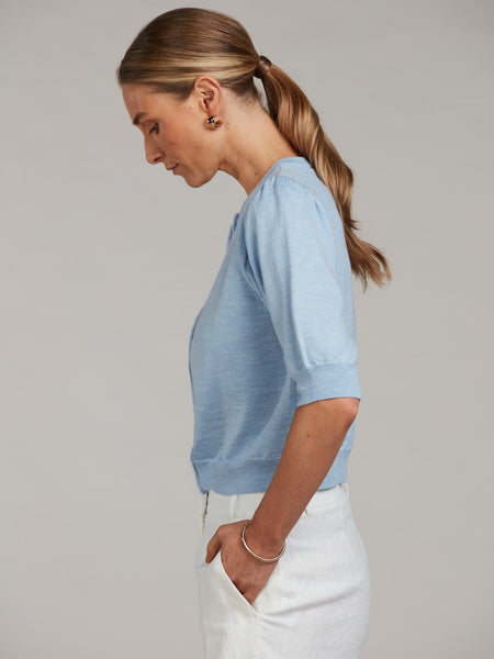 Lydia knit cardigan, SS26, Blue