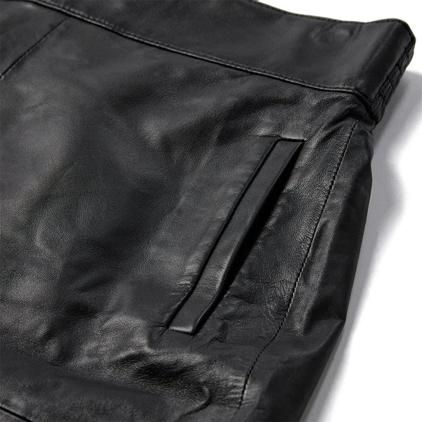 Lorina leather skirt AW26, Black