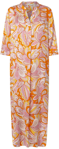 CS long silk dress, SS25, Sally pink