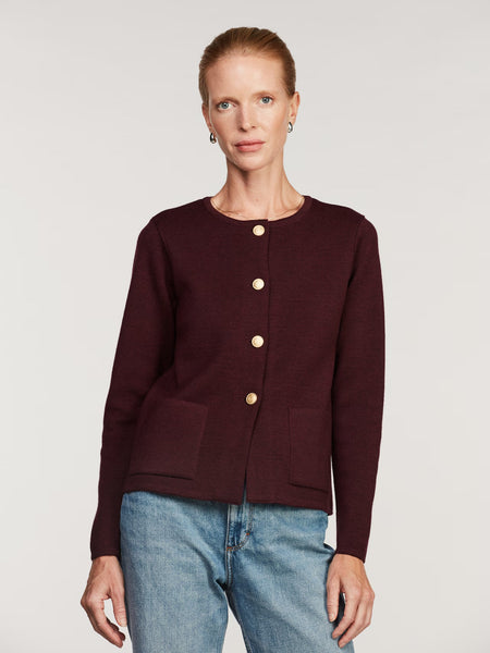 Stina cardi AW/26, bourgogne