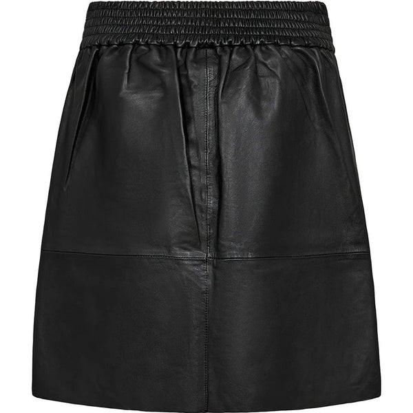 Lorina leather skirt AW26, Black