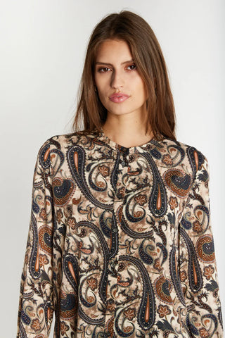 Heartmade Maple silk shirt AW26, paisley