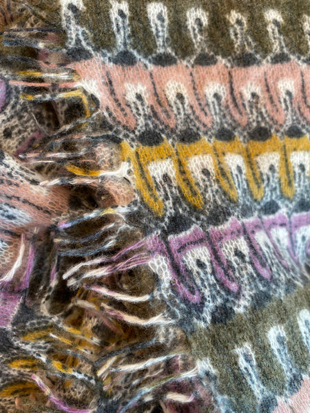 Hemisphere cashmere scarf, 90X200, fluffy multi