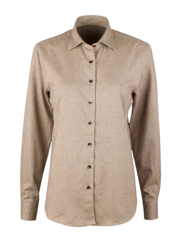 Siri flannel shirt, AW26, beige melange