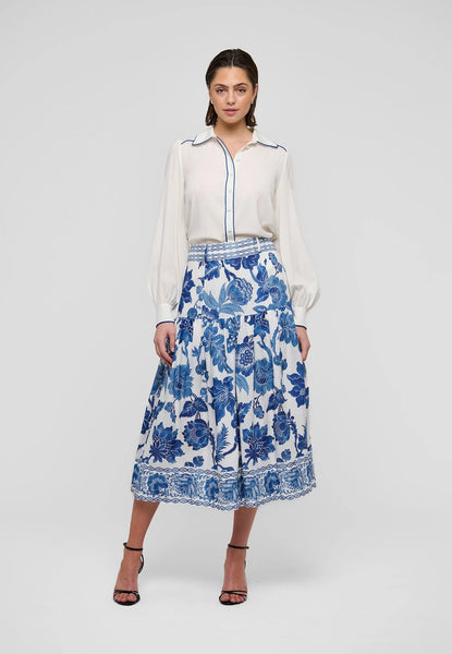 PetrineDea linen skirt, printet
