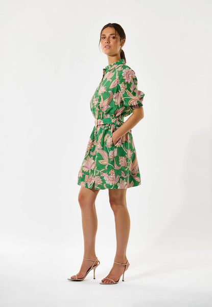 MaryDea short dress, Paisley green