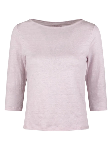 Stenstrøms hør T-shirt basic 3/4, Rosa