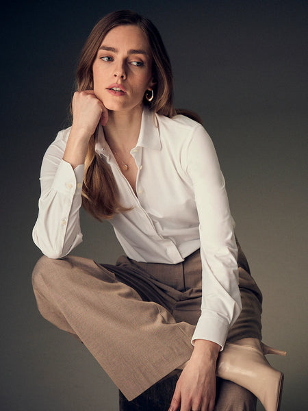 Stenströms Sofie jersey shirt, basic, white