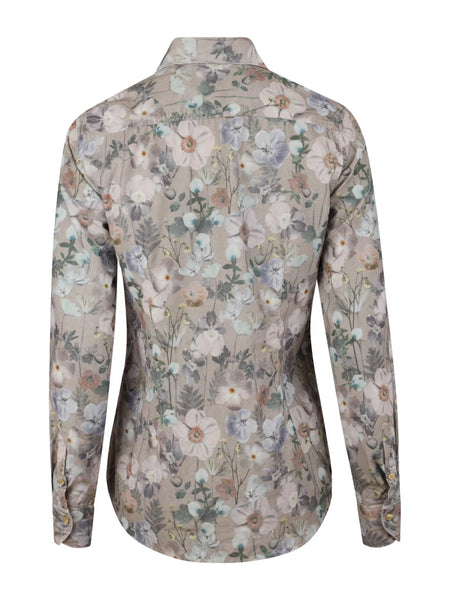 Siri babyfløjls skjorte, blomstret