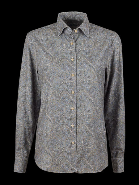Siri babyfløjls skjorte, Aw25, Paisley